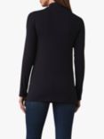 Crew Clothing Second Skin Polo Neck Top, Navy, Navy