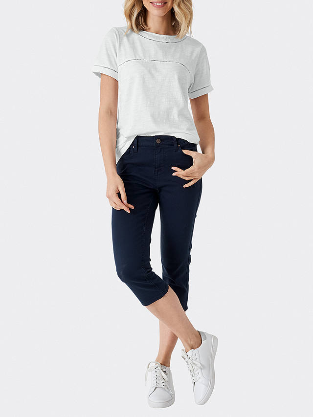 Crew Clothing Murray Cropped Trousers, Navy