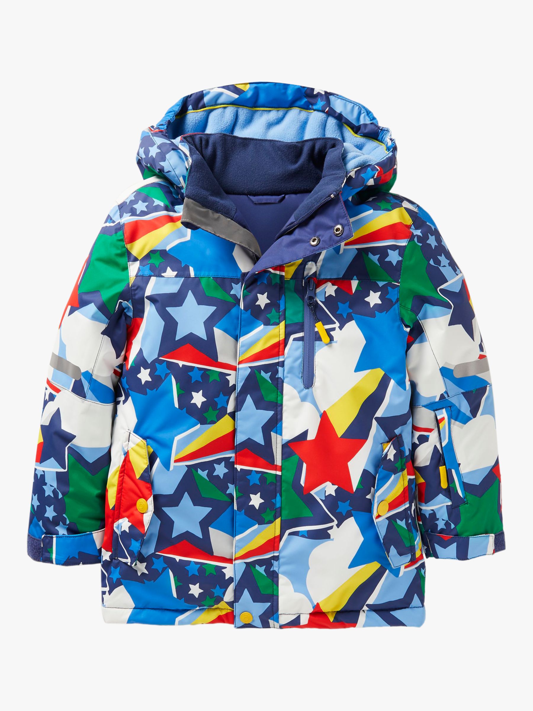 Mini Boden Kids' Rainbow Stars All Weather Waterproof Jacket, Multi at ...