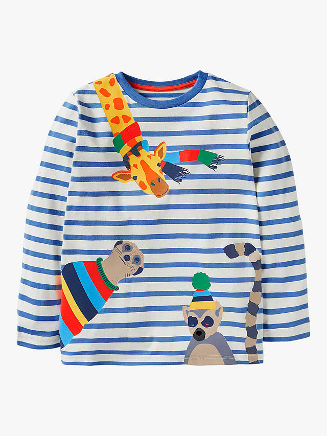 Mini Boden Kids' Fun Animal Stripe T-Shirt