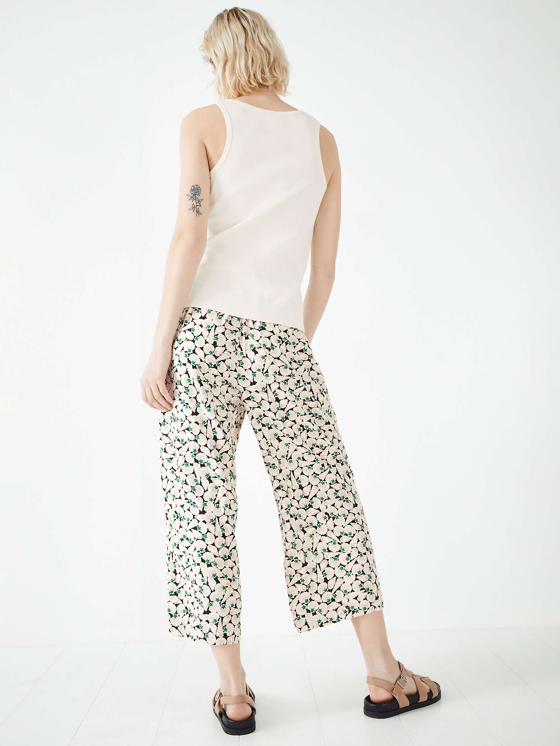 Buy hush Mariella Seashell Print Trousers, Neutral Online at johnlewis.com