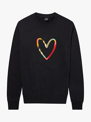 PS Paul Smith Swirl Heart Print Sweatshirt, Black
