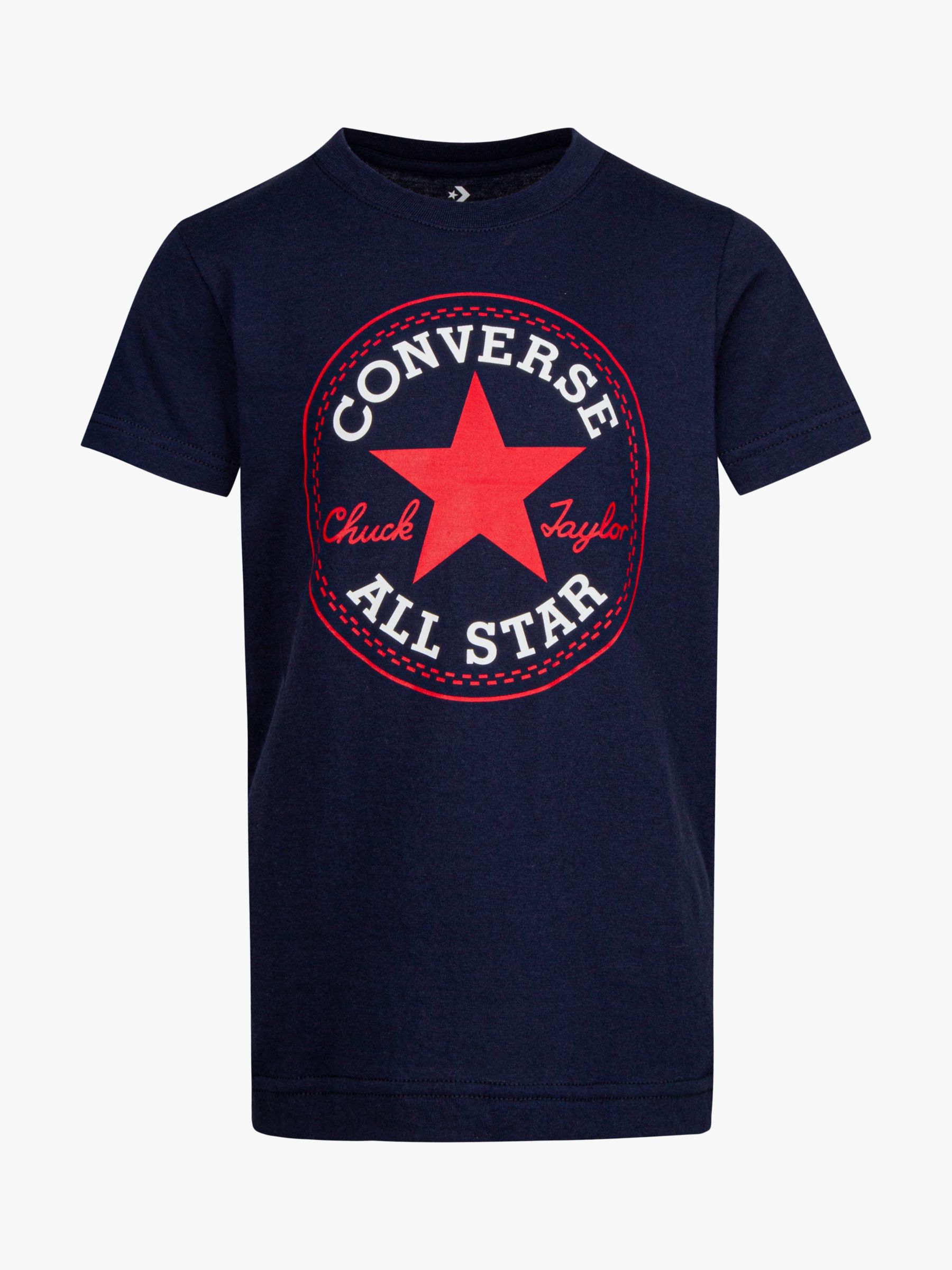 Converse Kids' Logo T-Shirt, Navy John Lewis & Partners