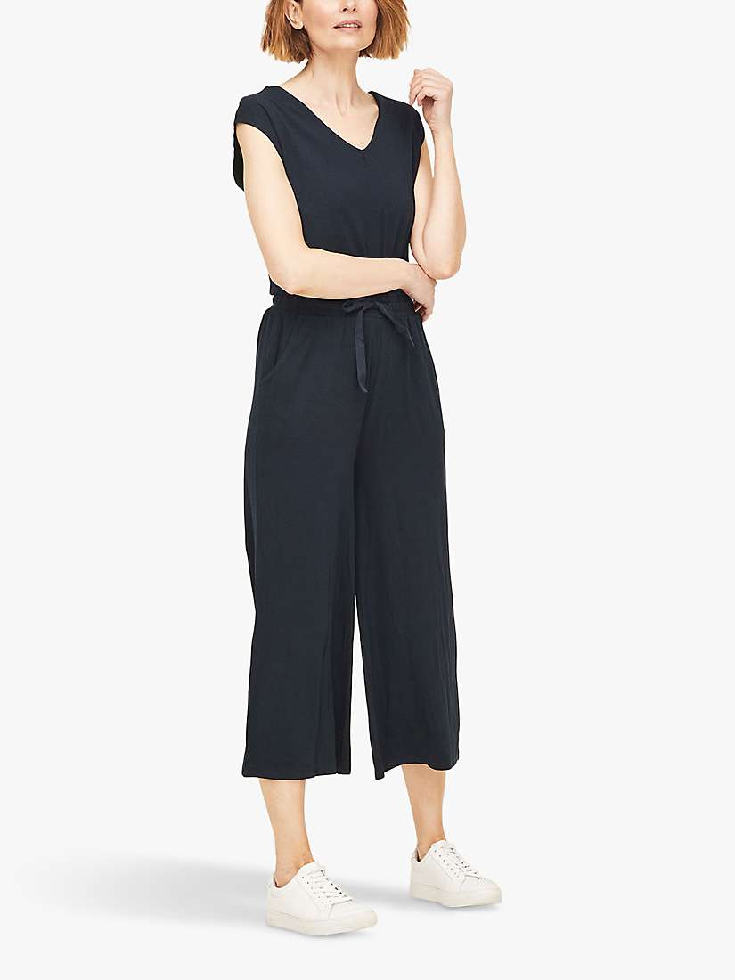 Buy Thought Colonel Bamboo Jersey V-Neck Dashka Jumpsuit, Navy Online at johnlewis.com