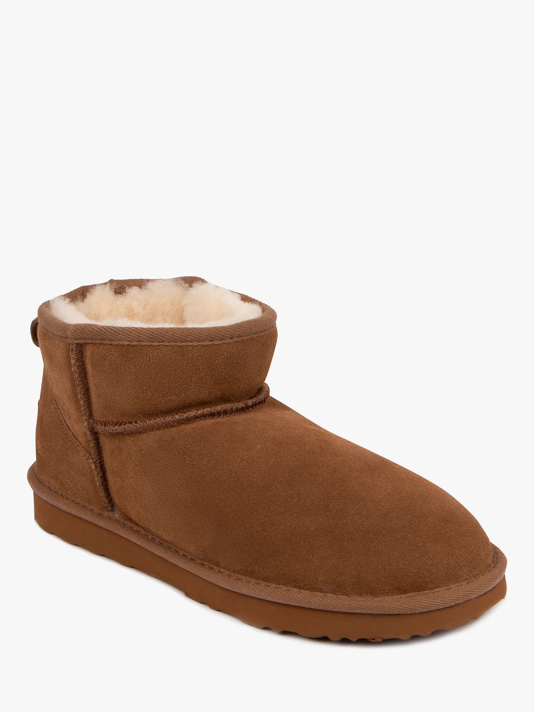 Buy Just Sheepskin Arthur Boot Slippers, Chestnut Online at johnlewis.com