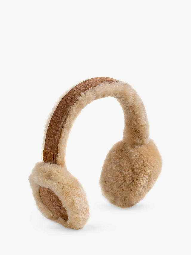 Just Sheepskin Brompton Sheepskin Ear Muffs, Chestnut
