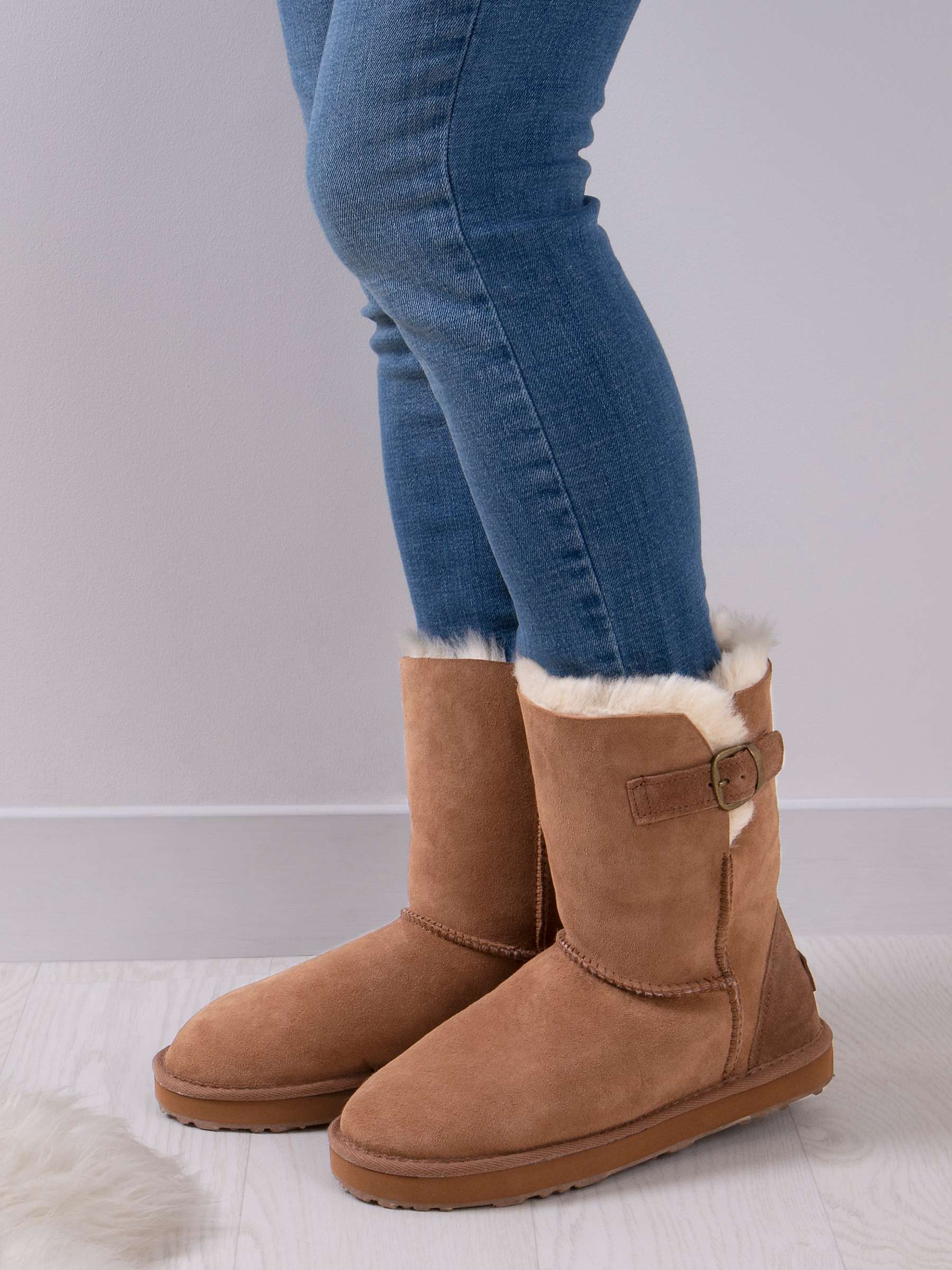 Buy Just Sheepskin Surrey Suede Ankle Boots Online at johnlewis.com