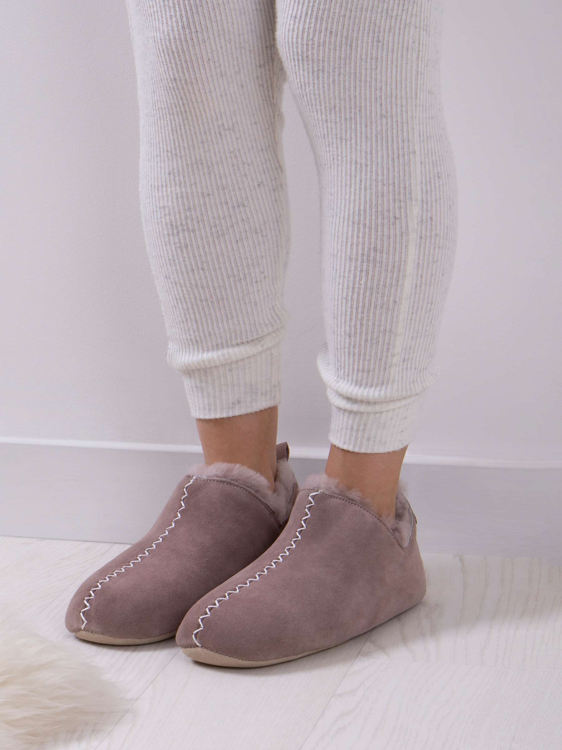 Buy Just Sheepskin Zara Pixie Boot Slippers, Mink Online at johnlewis.com