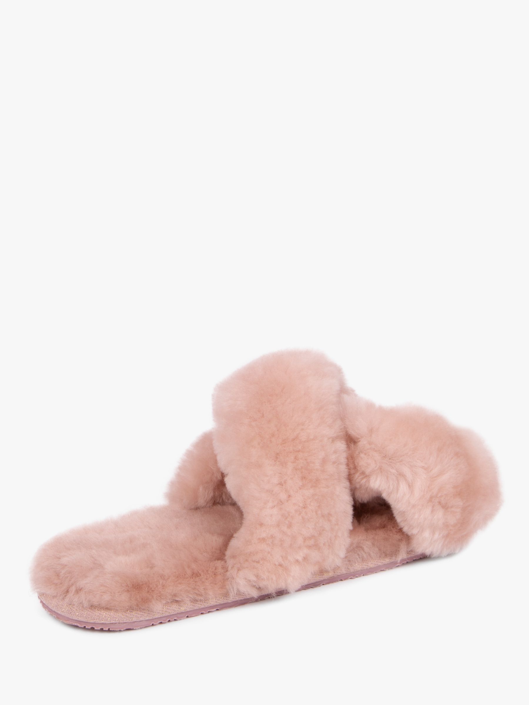 Buy Just Sheepskin Daisy Sheepskin Cross Strap Slippers Online at johnlewis.com