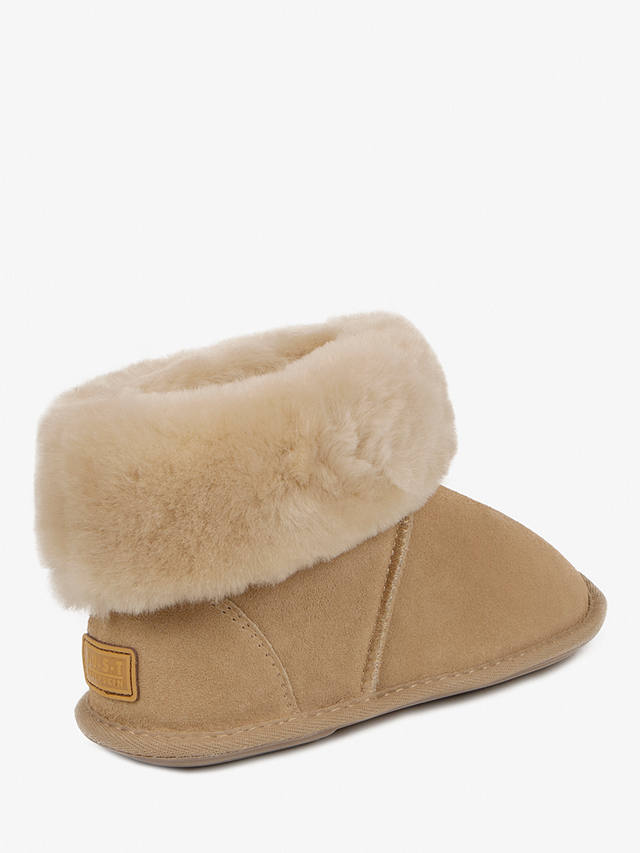 Just Sheepskin Albery Suede Slipper Boots, Natural