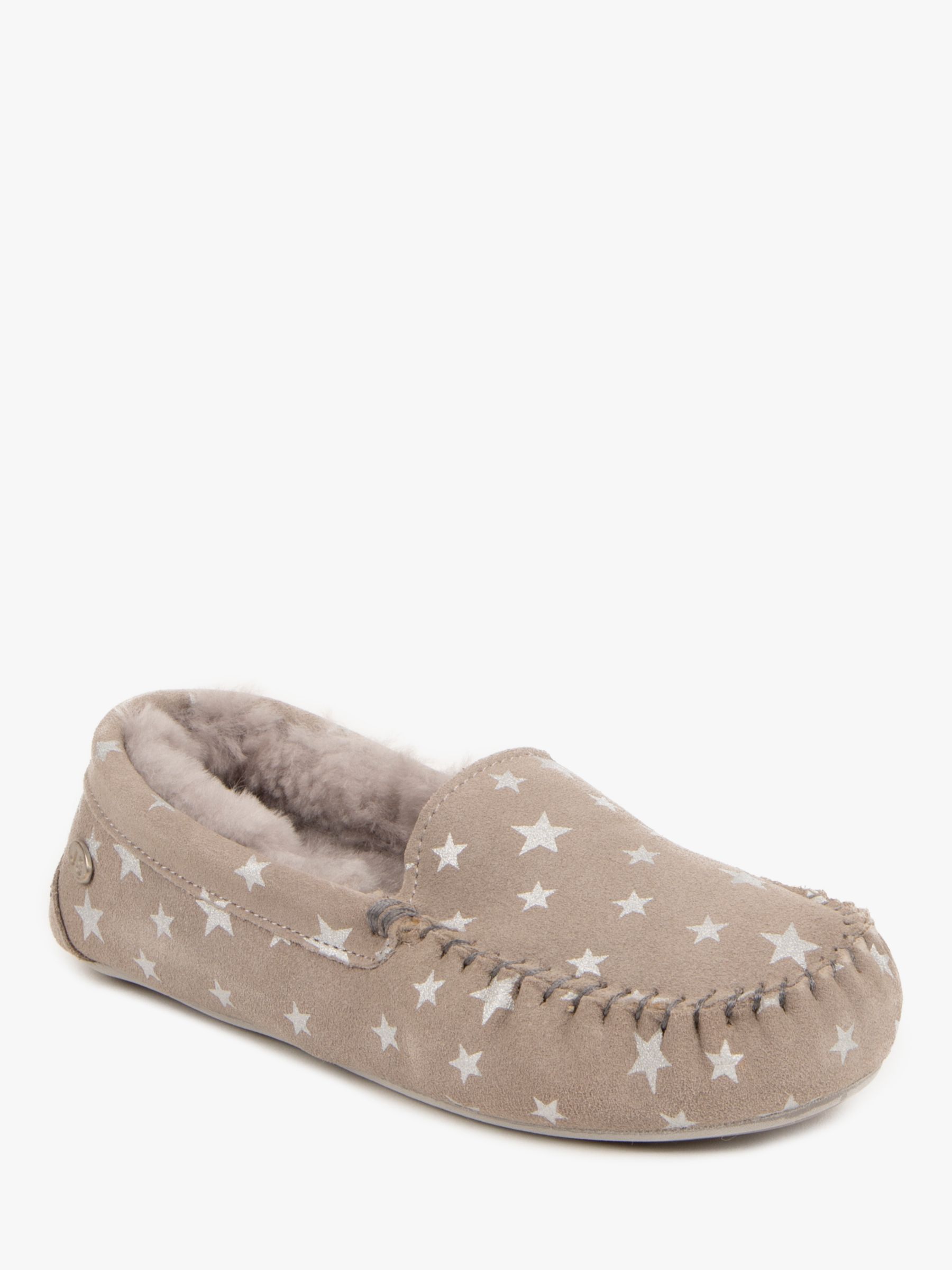 Buy Just Sheepskin Regent Star Suede Moccasin Slippers Online at johnlewis.com