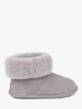 Just Sheepskin Albery Suede Slipper Boots, Light Grey