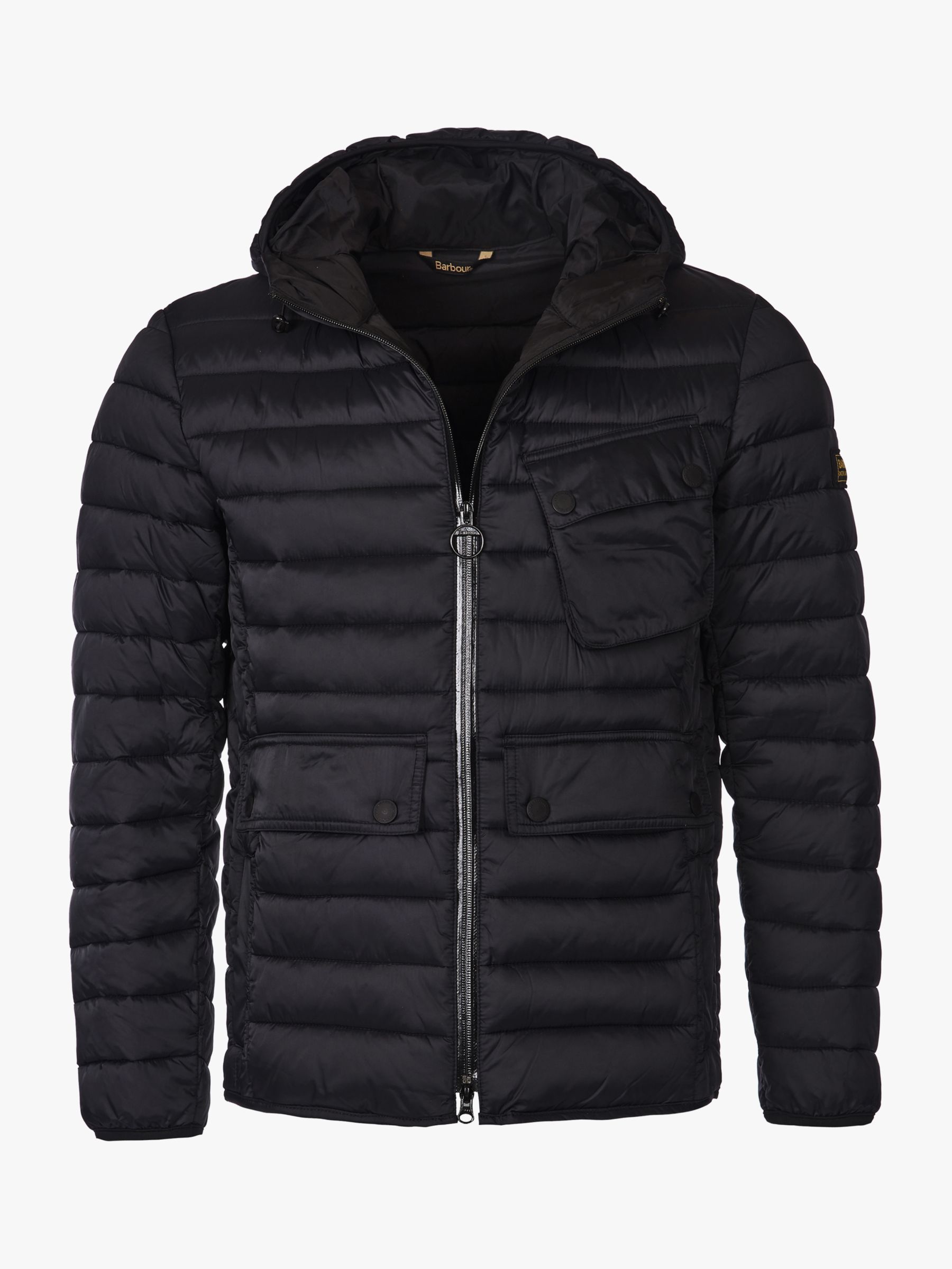 Buy Barbour International Ouston Slim Fit Padded Jacket, Black Online at johnlewis.com