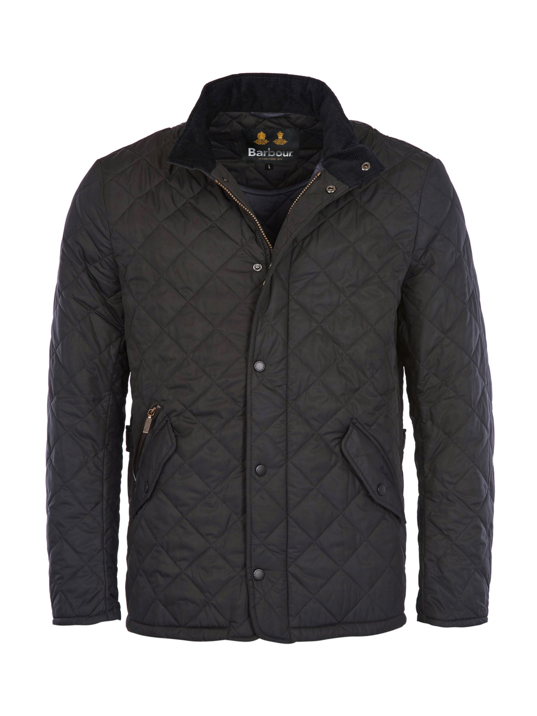 Barbour Chelsea Sportsquilt Quilted Jacket, Navy at John Lewis & Partners