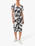 Phase Eight Dotterel Abstract Print Dress, Carbon/Ivory