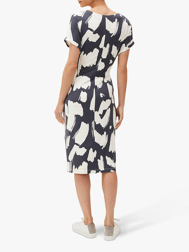 Phase Eight Dotterel Abstract Print Dress, Carbon/Ivory