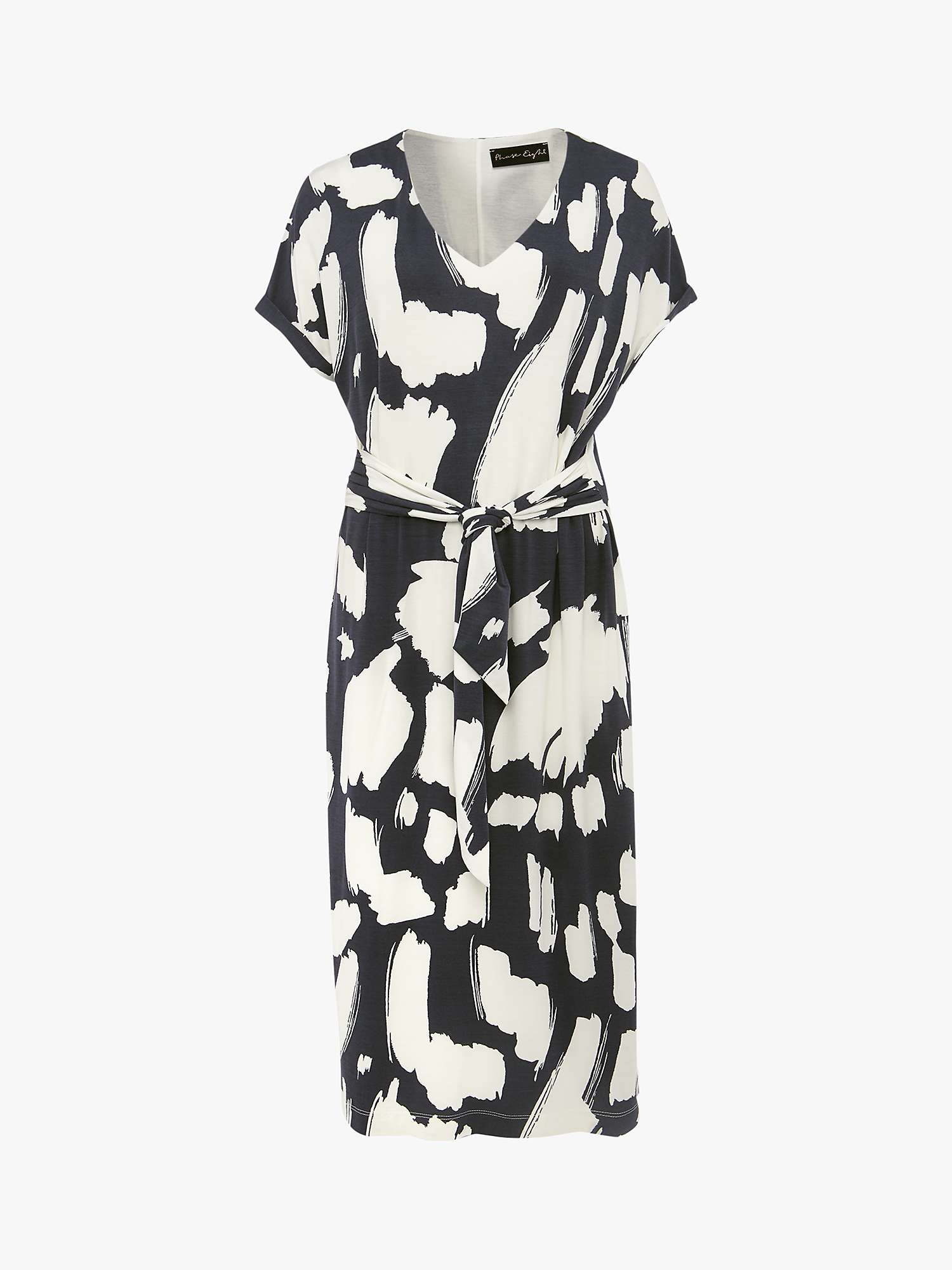 Buy Phase Eight Dotterel Abstract Print Dress, Carbon/Ivory Online at johnlewis.com
