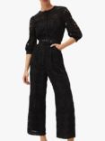 Phase Eight Honor Lace Bodice Jumpsuit, Black