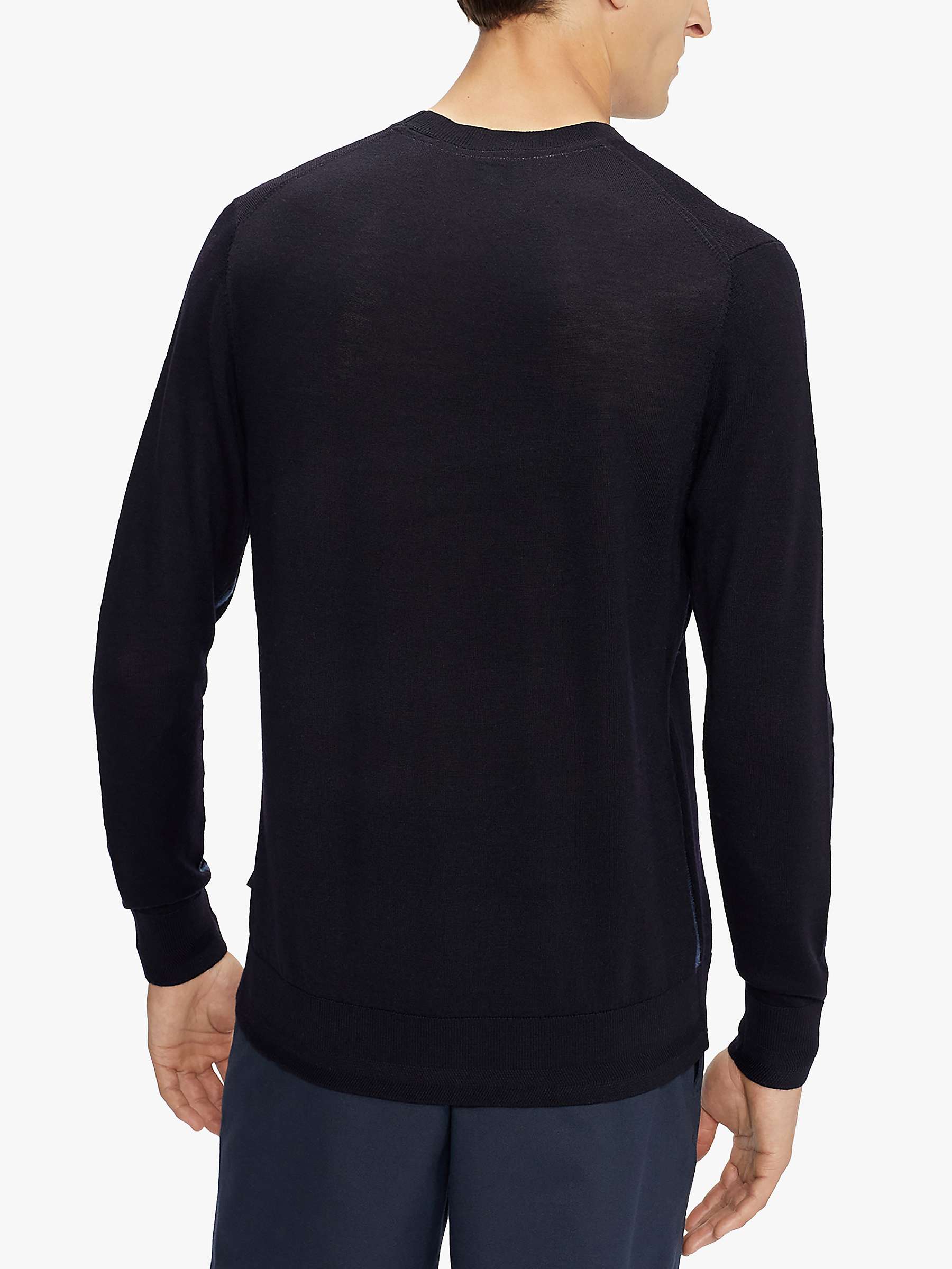 Ted Baker Cardiff Wool Jumper, Navy at John Lewis & Partners