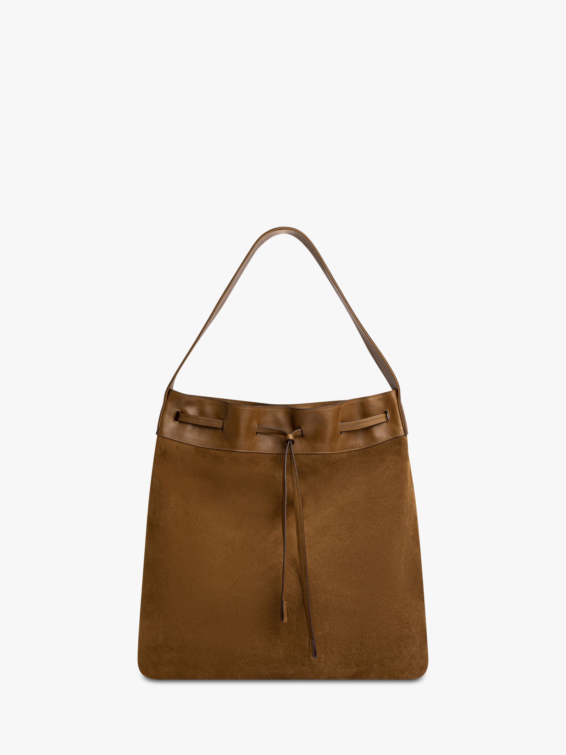 Gerard Darel Madeline Suede Bucket Bag, Amber