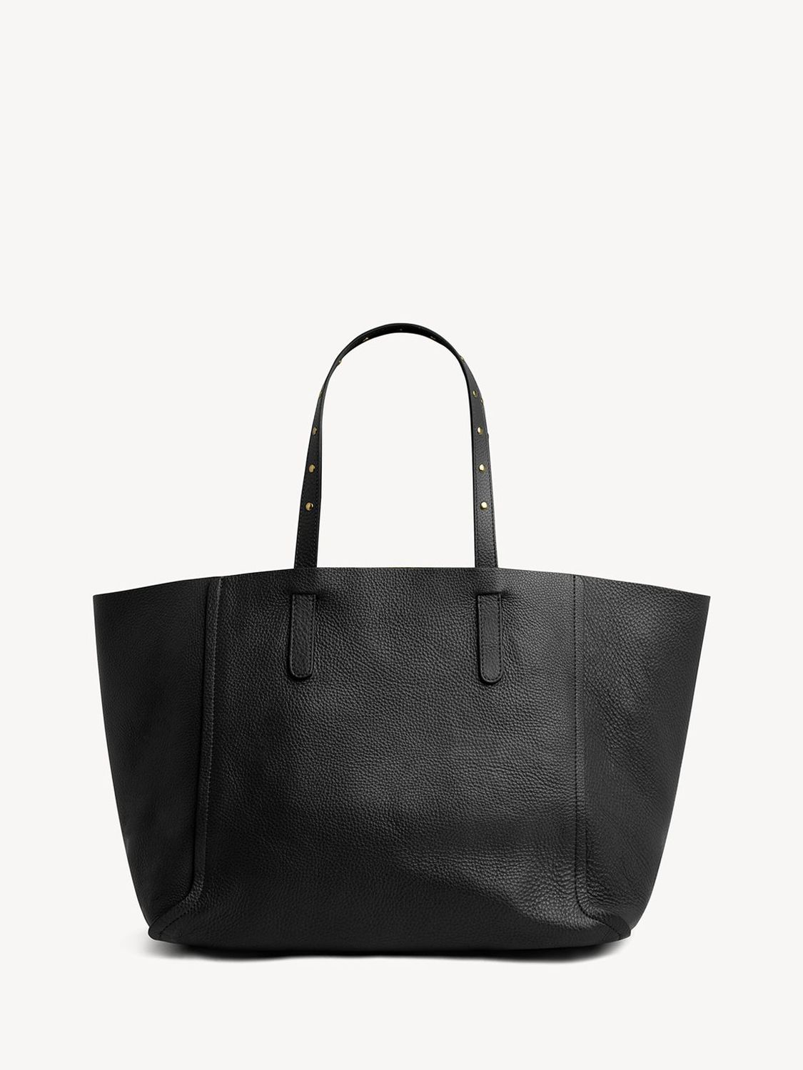 Gerard Darel Simple 2 Leather Shopper Bag, Black/Gold at John Lewis ...