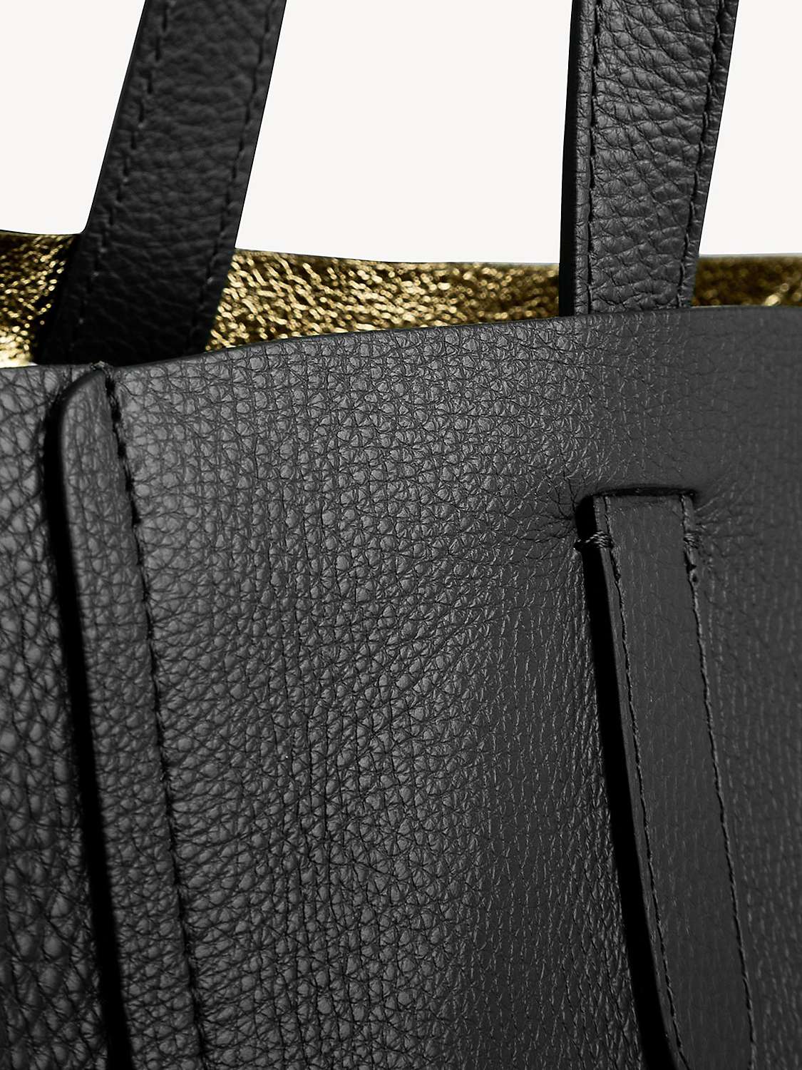 Buy Gerard Darel Simple 2 Leather Shopper Bag, Black/Gold Online at johnlewis.com