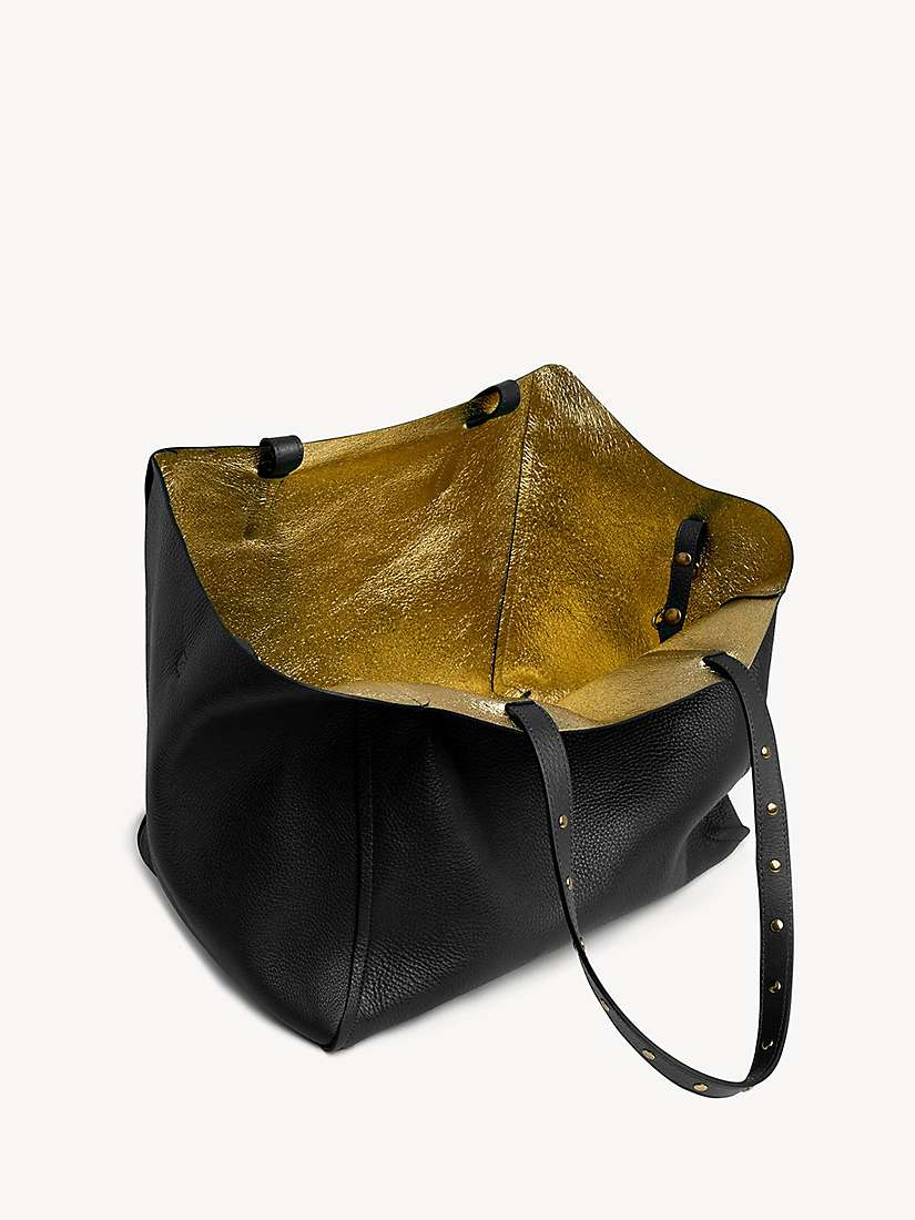 Buy Gerard Darel Simple 2 Leather Shopper Bag, Black/Gold Online at johnlewis.com