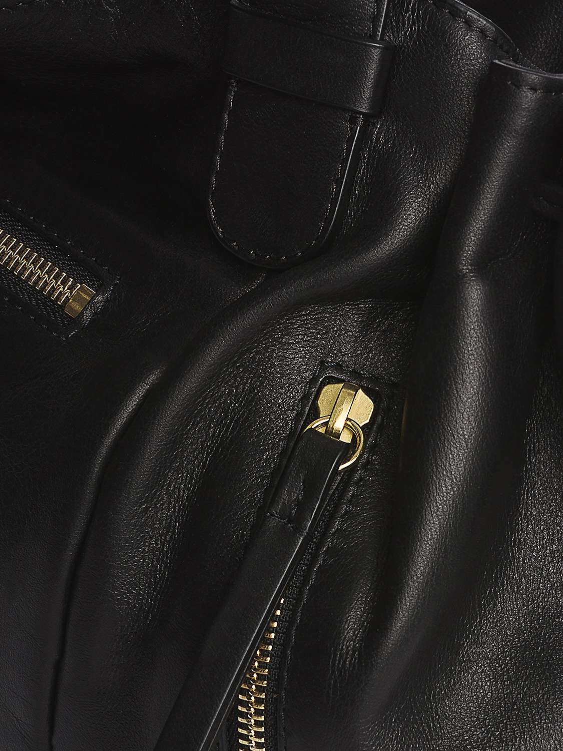 Buy Gerard Darel Rebelle Calfskin Leather Bag, Black Online at johnlewis.com