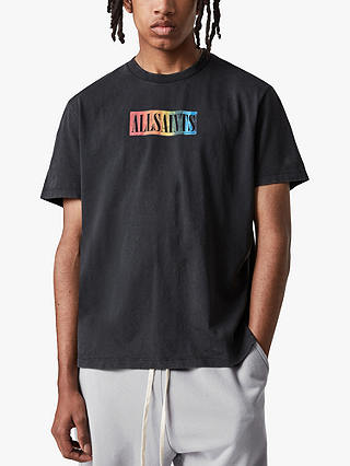 AllSaints Pride Logo T-Shirt, Jet Black
