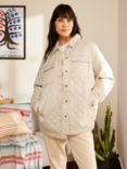 ANYDAY John Lewis & Partners Plain Quilted Shirt Jacket, Neutral