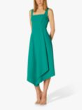 L.K.Bennett Geneive Asymmetric Hem Dress, Turquoise