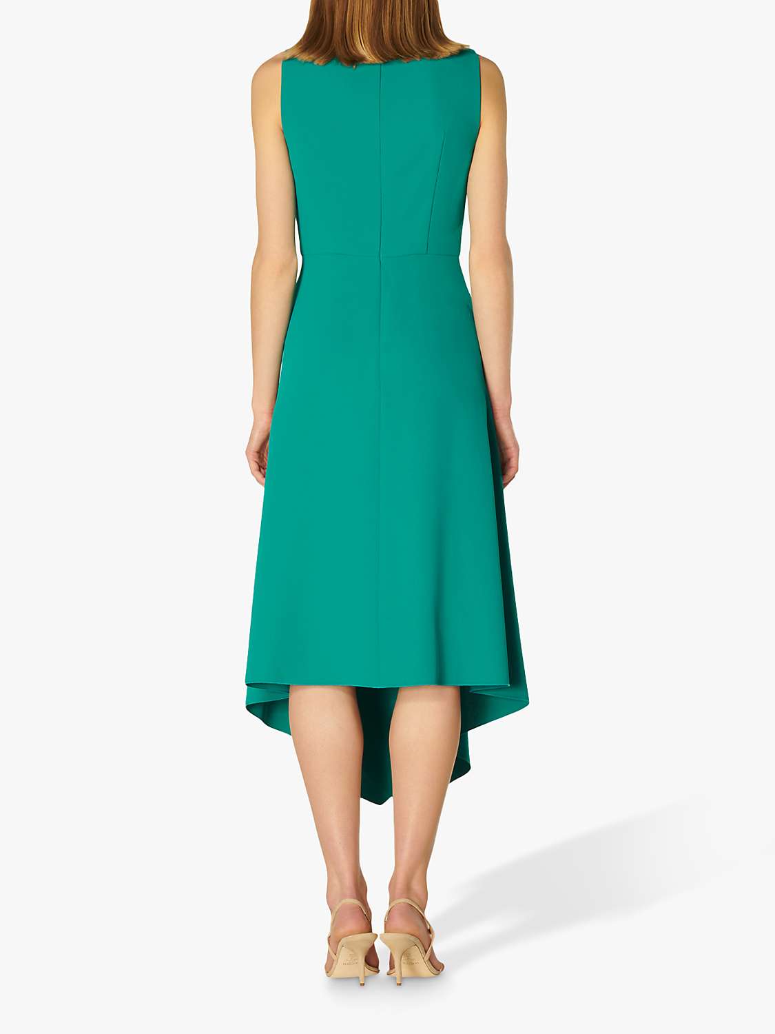 Buy L.K.Bennett Geneive Asymmetric Hem Dress, Turquoise Online at johnlewis.com