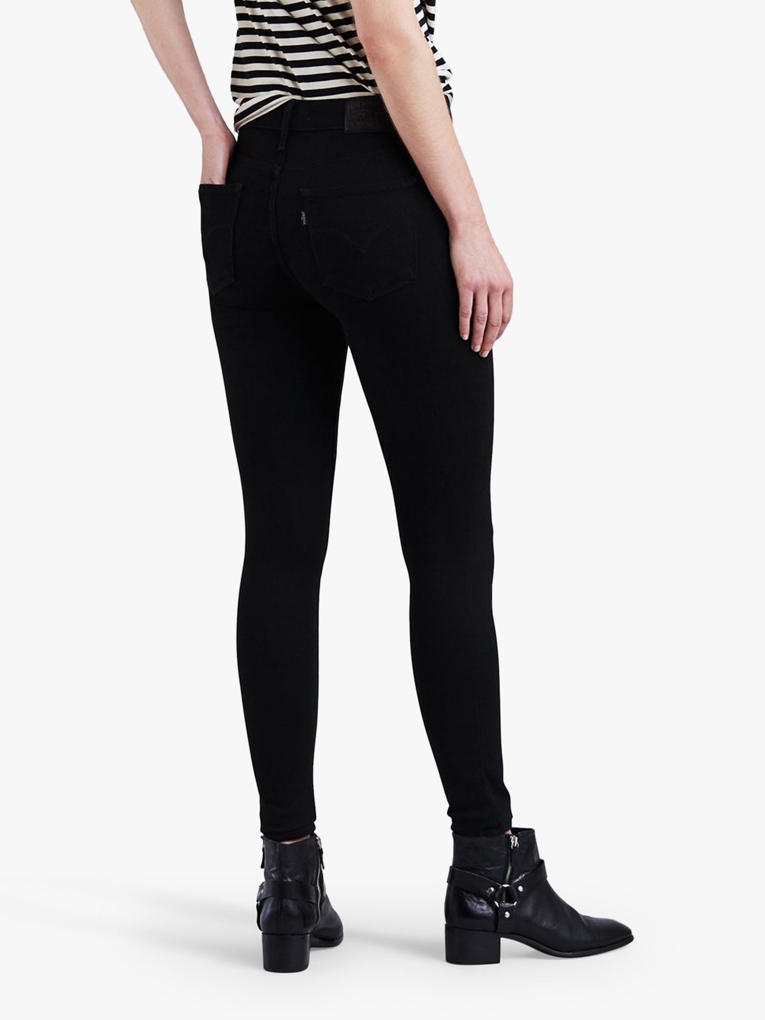 Levi's 720 High Rise Super Skinny Jeans, Black Galaxy, W24/L28