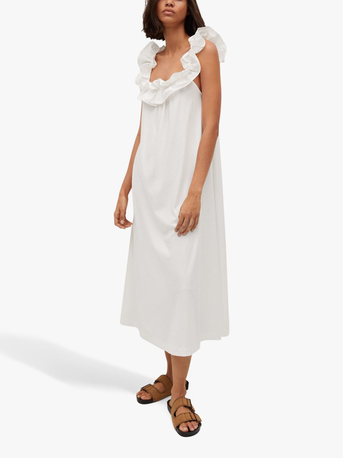 mango frill cotton dress