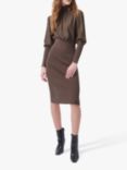 French Connection Krista Ribbed Knit Dress, Deep Moss