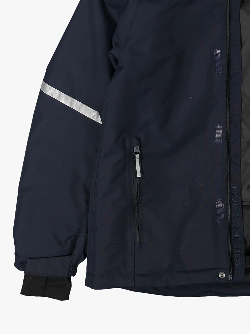 Polarn O. Pyret Kids' Waterproof Ski Jacket, Navy, 2-3 years