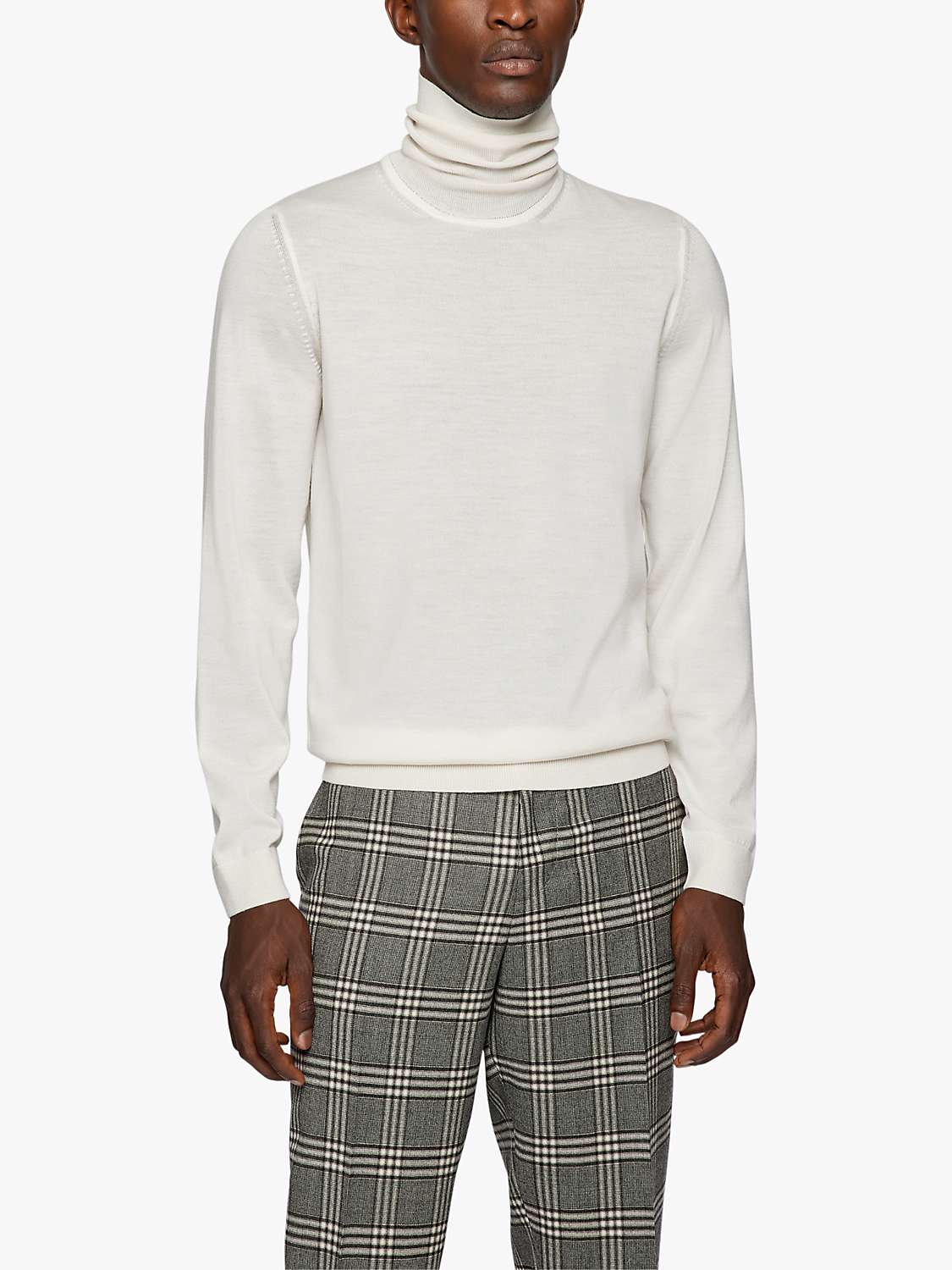 Buy BOSS Musso Wool Knit Roll Neck Jumper Online at johnlewis.com