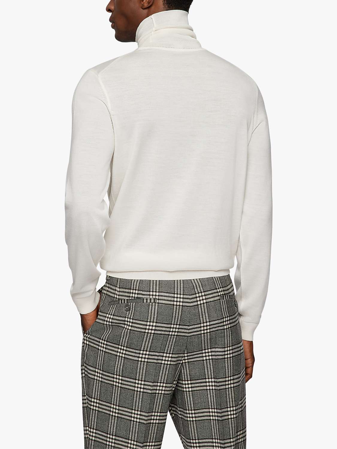Buy BOSS Musso Wool Knit Roll Neck Jumper Online at johnlewis.com