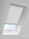 John Lewis & Partners Blackout Skylight Blind with Silver Frame, White