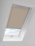 John Lewis Blackout Skylight Blind with Silver Frame, Putty