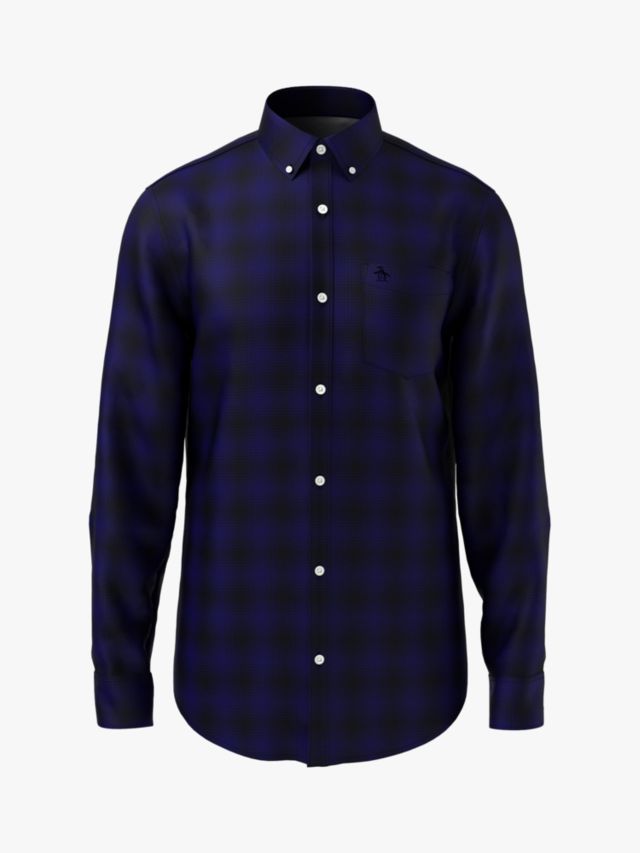 Original Penguin Buffalo Plaid Check Twill Cotton Shirt, 412