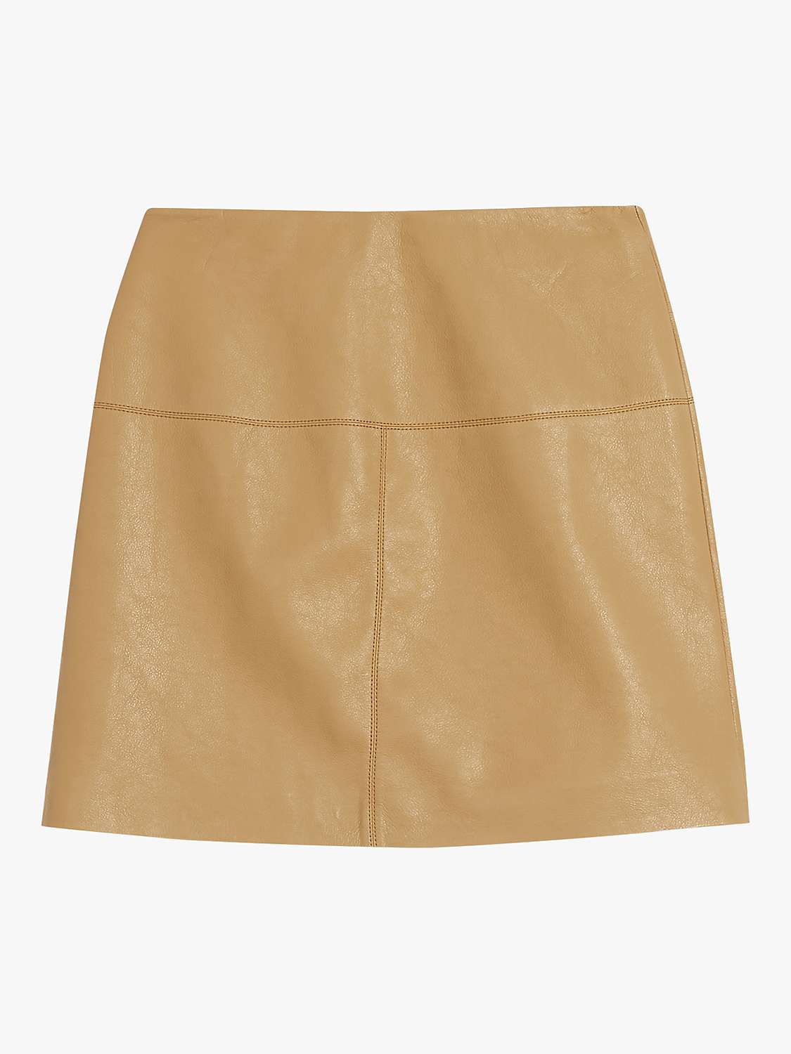 Buy Ted Baker Faux Leather Mini Skirt, Camel Online at johnlewis.com