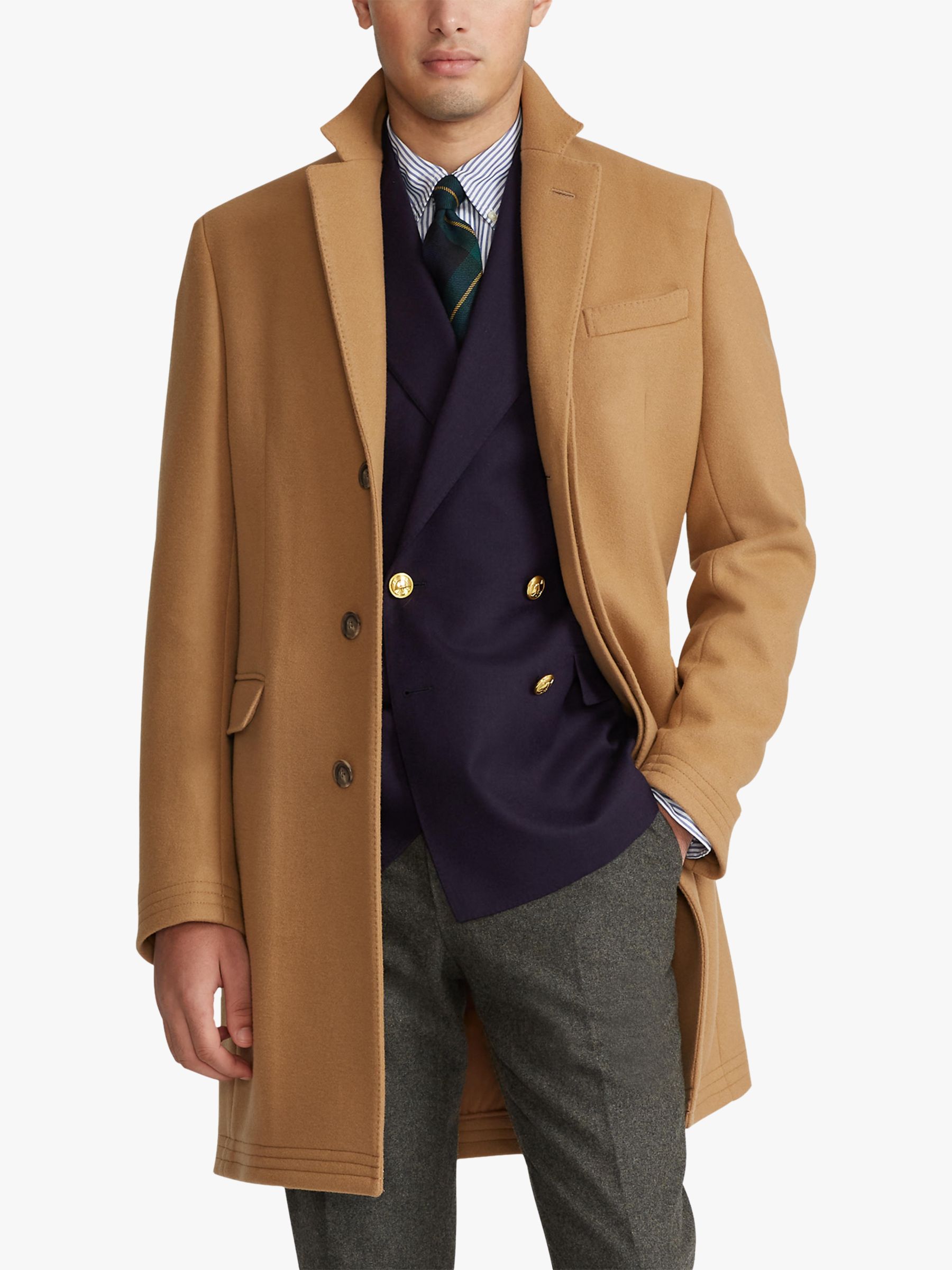 Polo Ralph Lauren Melton Wool Blend Coat, Camel