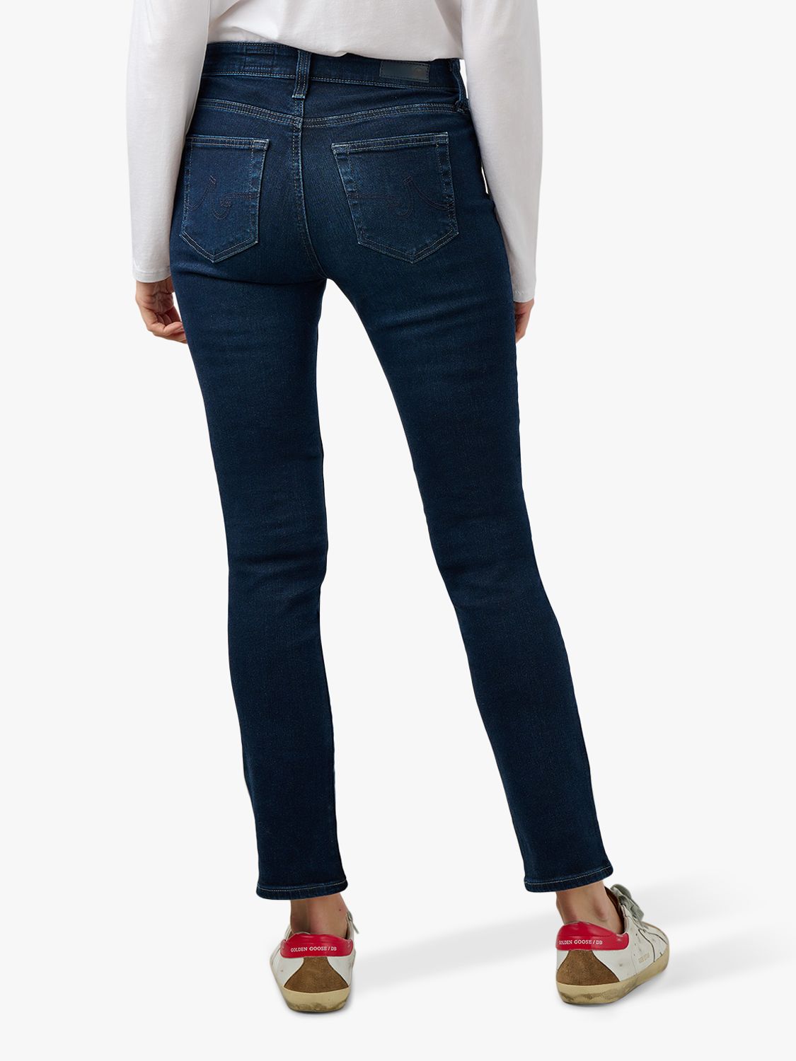 AG Mari Cropped Straight Cut Jeans, Plaza Blue