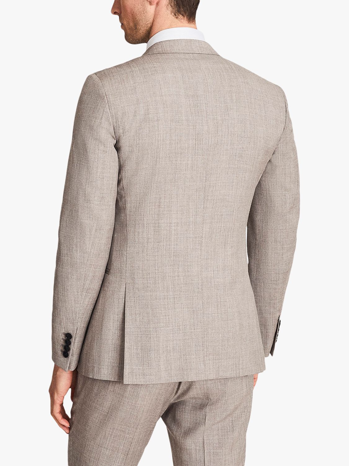 Reiss Skip Textured Slim Fit Blazer, Oatmeal at John Lewis & Partners