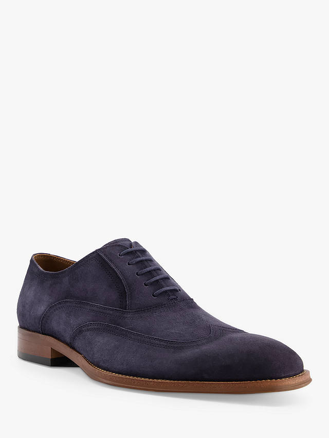 Dune Somersett Suede Lace-Up Oxford Shoes, Navy-suede at John Lewis ...
