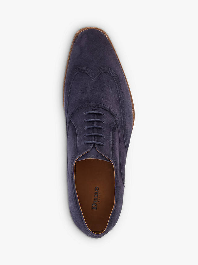Dune Somersett Suede Lace-Up Oxford Shoes, Navy-suede at John Lewis ...