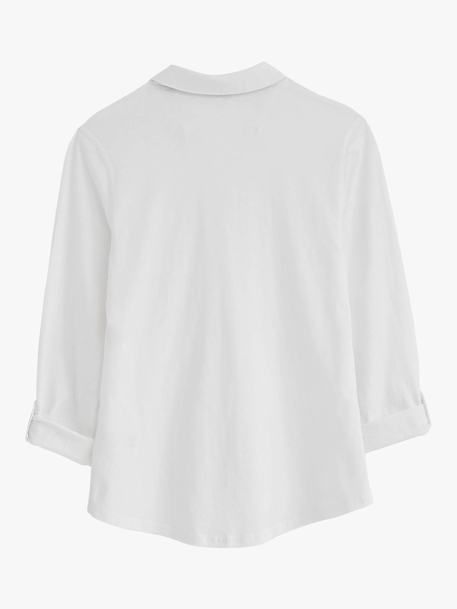 White Stuff Annie Jersey Shirt, Brilliant White at John Lewis & Partners
