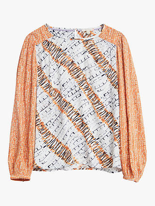 White Stuff Molly Abstract Print Top, Ivory/Multi