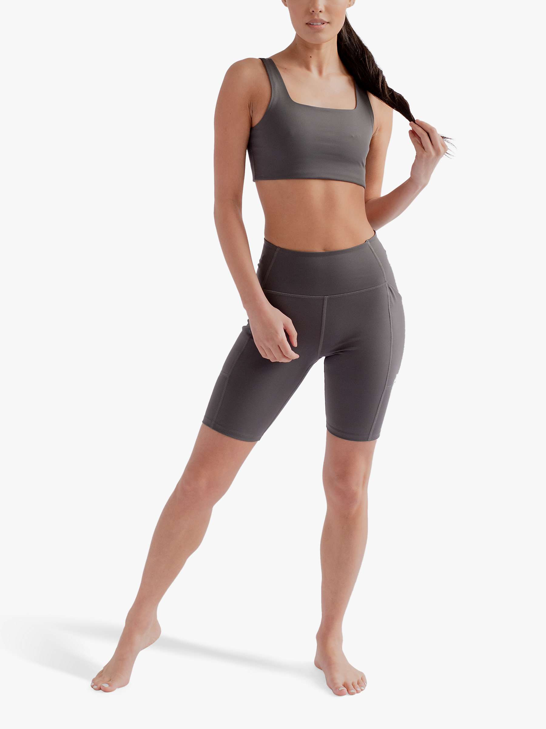 Girlfriend Collective Tommy Sports Bra, Moon at John Lewis & Partners